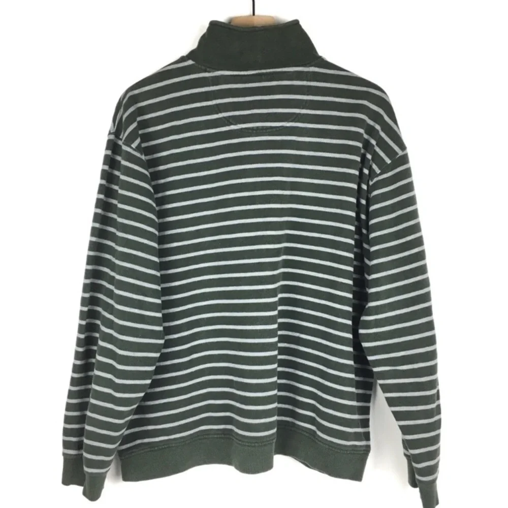 IZOD SIZE Pullover Half Zip Sweater Shirt Stripe Cozy Classic Preppy Size XL